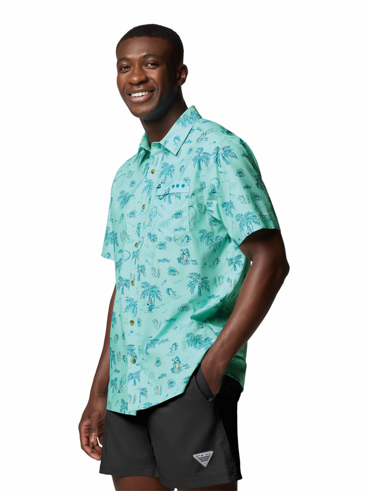 Camisa Manga Corta Hombre Disney Super Slack Azul Columbia