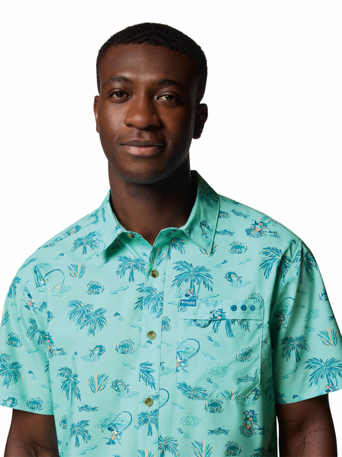 Camisa Manga Corta Hombre Disney Super Slack Azul Columbia