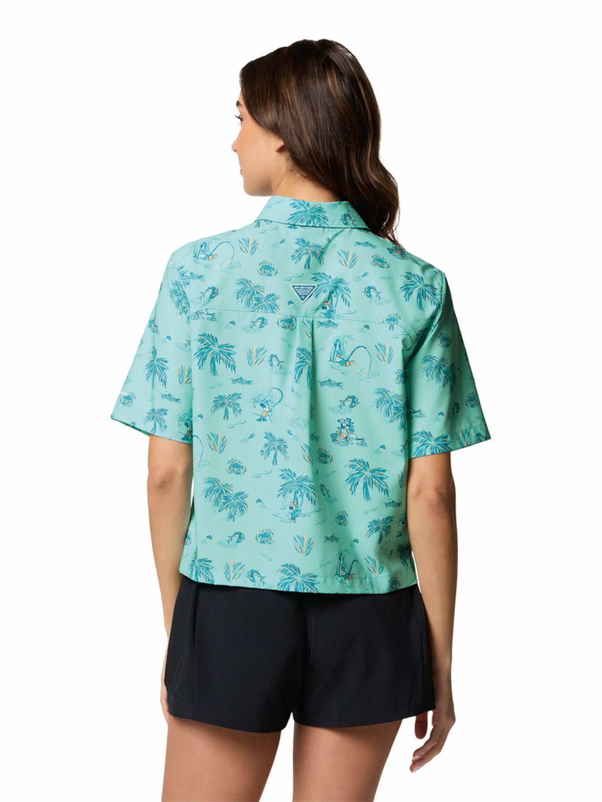 Camisa Manga Corta Mujer Pfg Disney Super Slack Azul Columbia