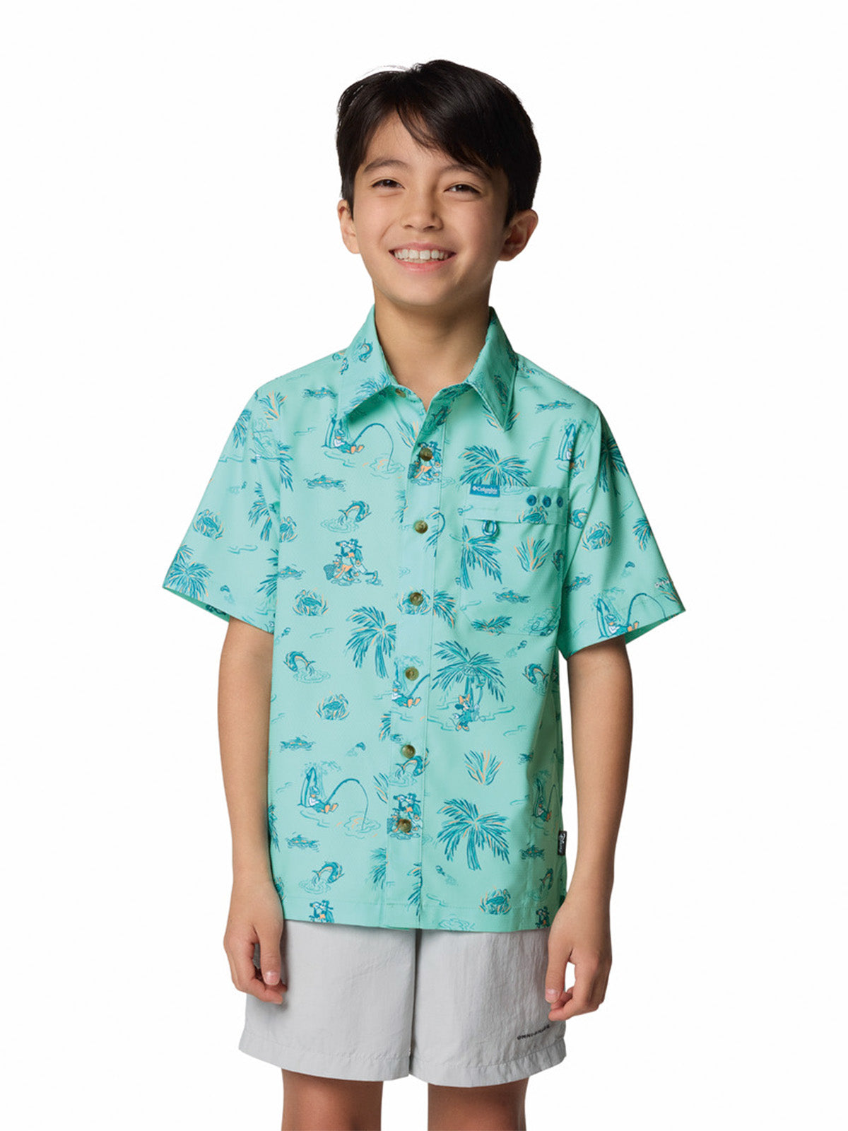 Camisa Manga Corta Niño Pfg Disney Super Slack Azul Columbia