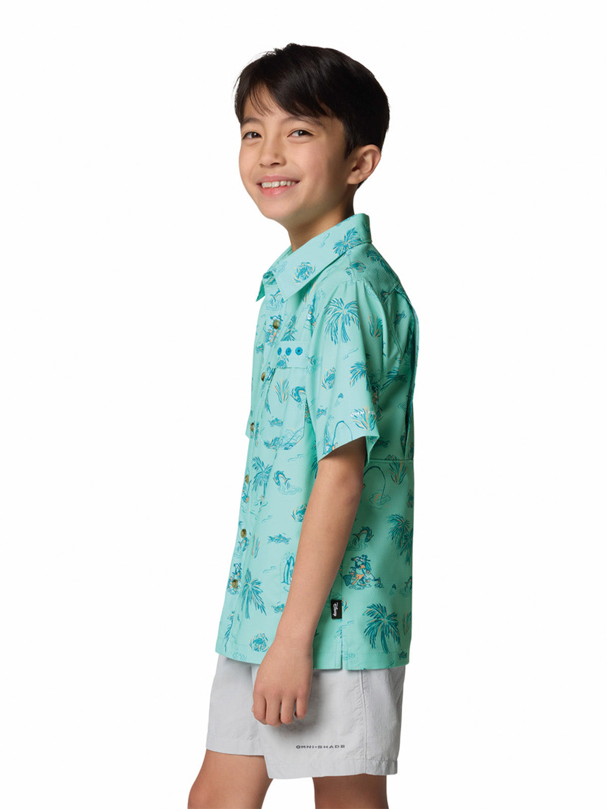 Camisa Manga Corta Niño Pfg Disney Super Slack Azul Columbia