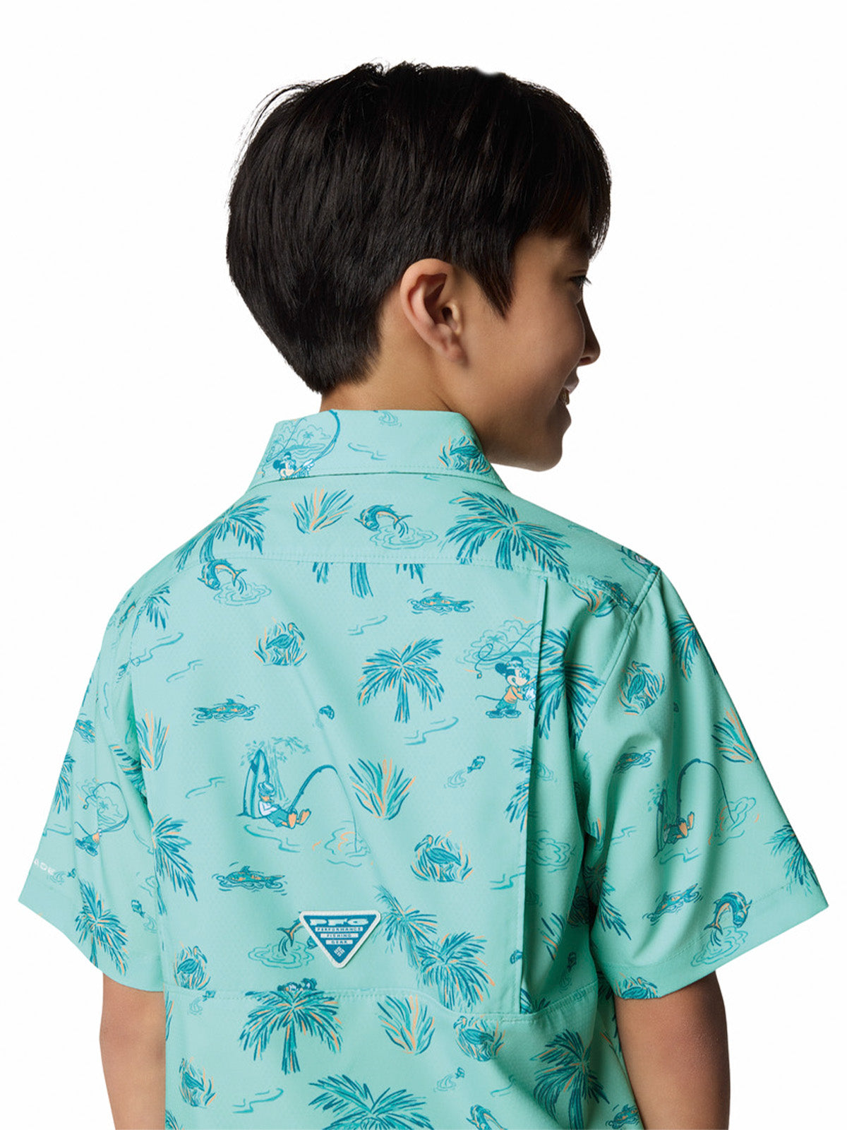 Camisa Manga Corta Niño Pfg Disney Super Slack Azul Columbia