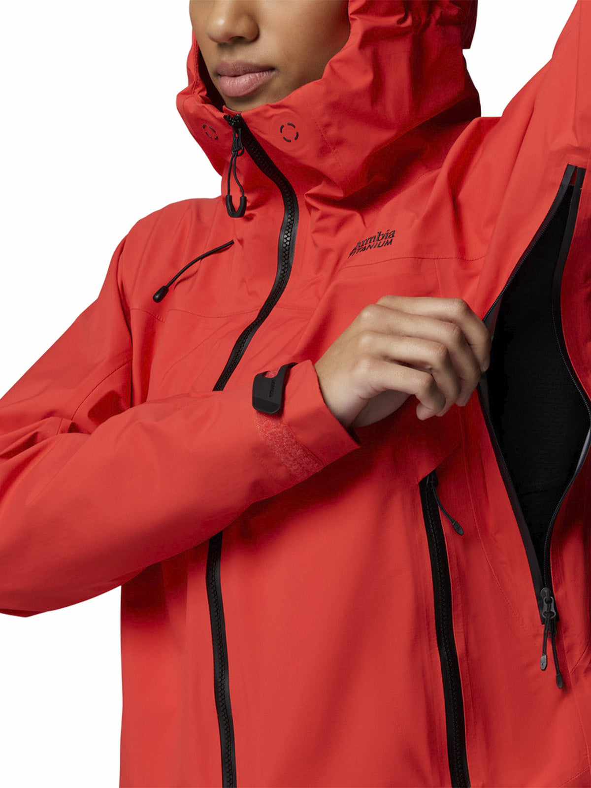 Cortaviento Mujer Saudan Pro 3L Rojo Columbia