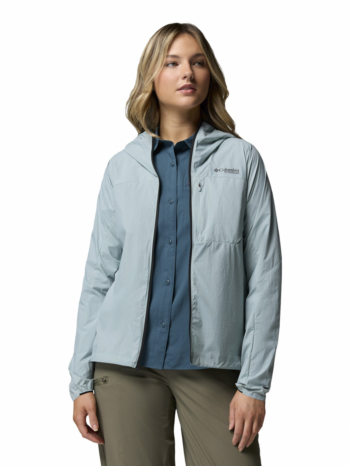 Cortaviento Mujer Khyex Pro Wind Celeste Columbia