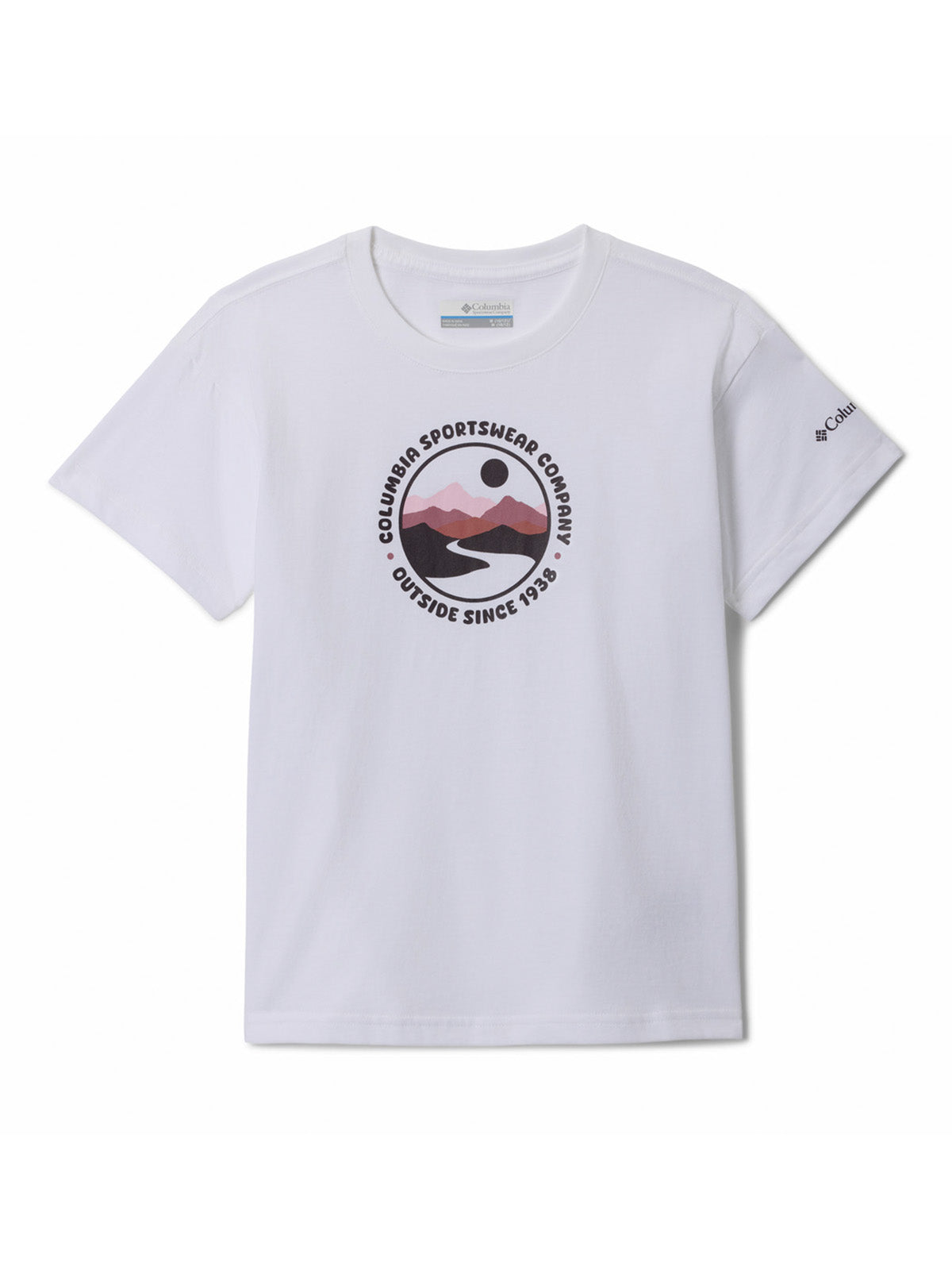 Polera Manga Corta Nina Mission Lake II Blanco Columbia