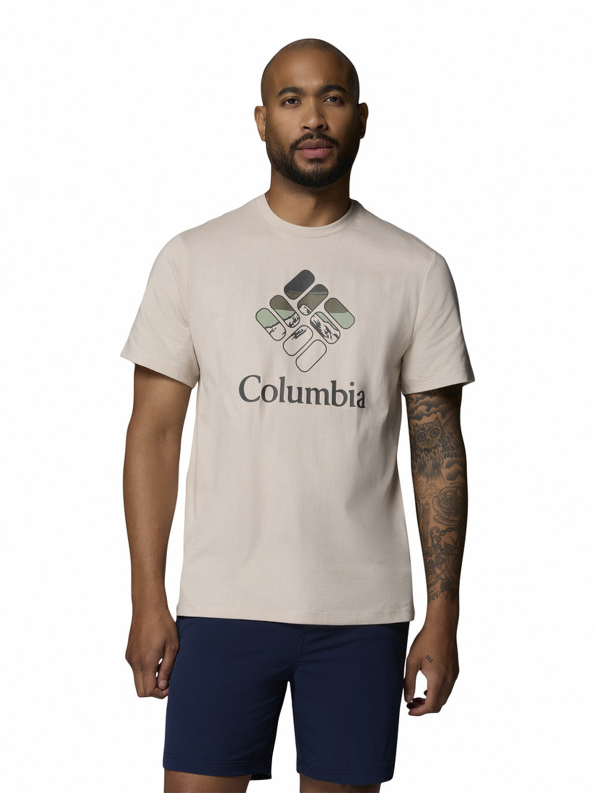 Polera Manga Corta Hombre Seasonal Graphic T Gris Columbia