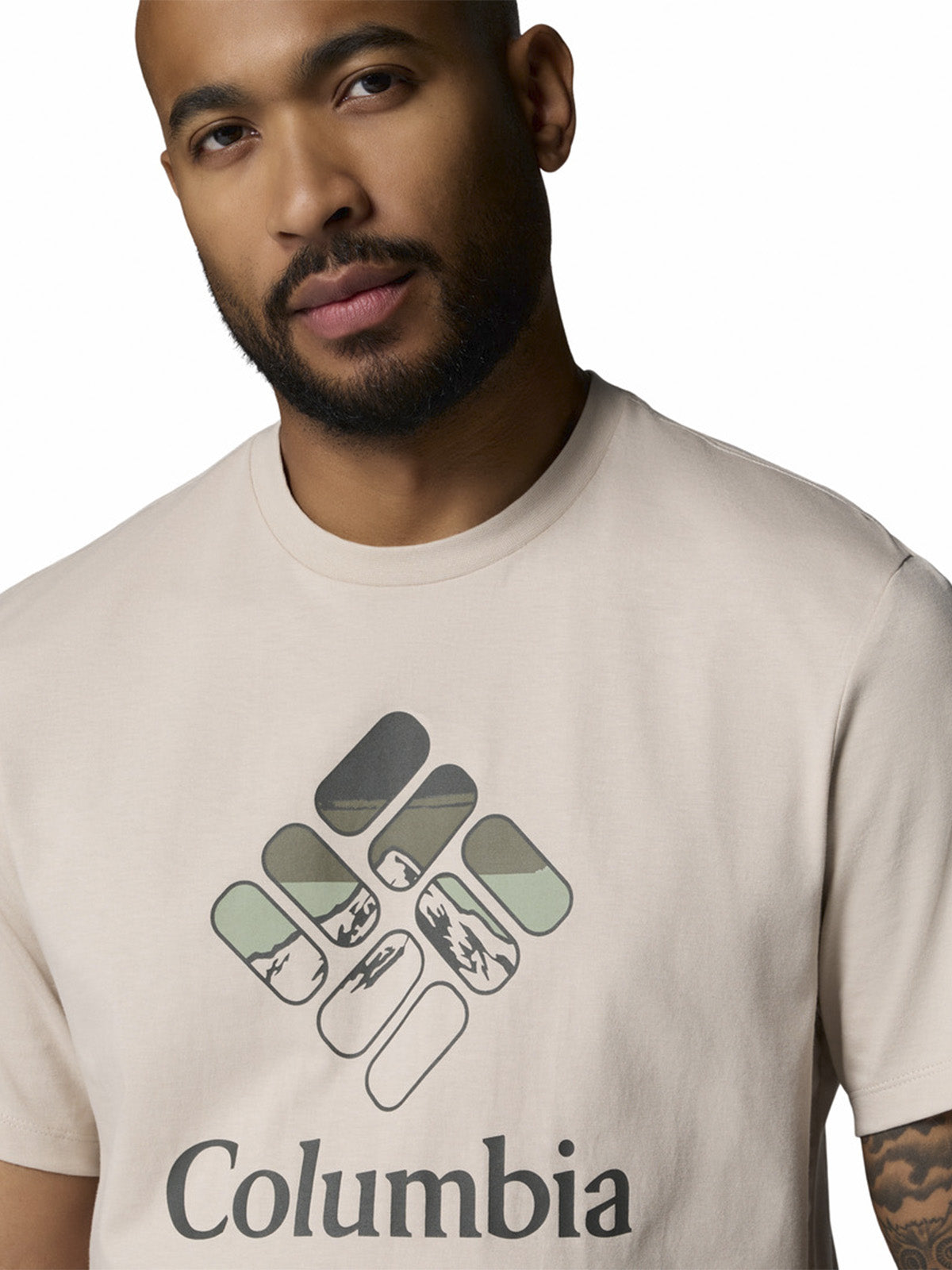 Polera Manga Corta Hombre Seasonal Graphic T Gris Columbia