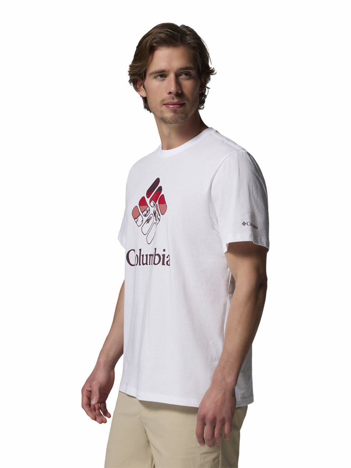 Polera Manga Corta Hombre Seasonal Graphic T Blanco Columbia