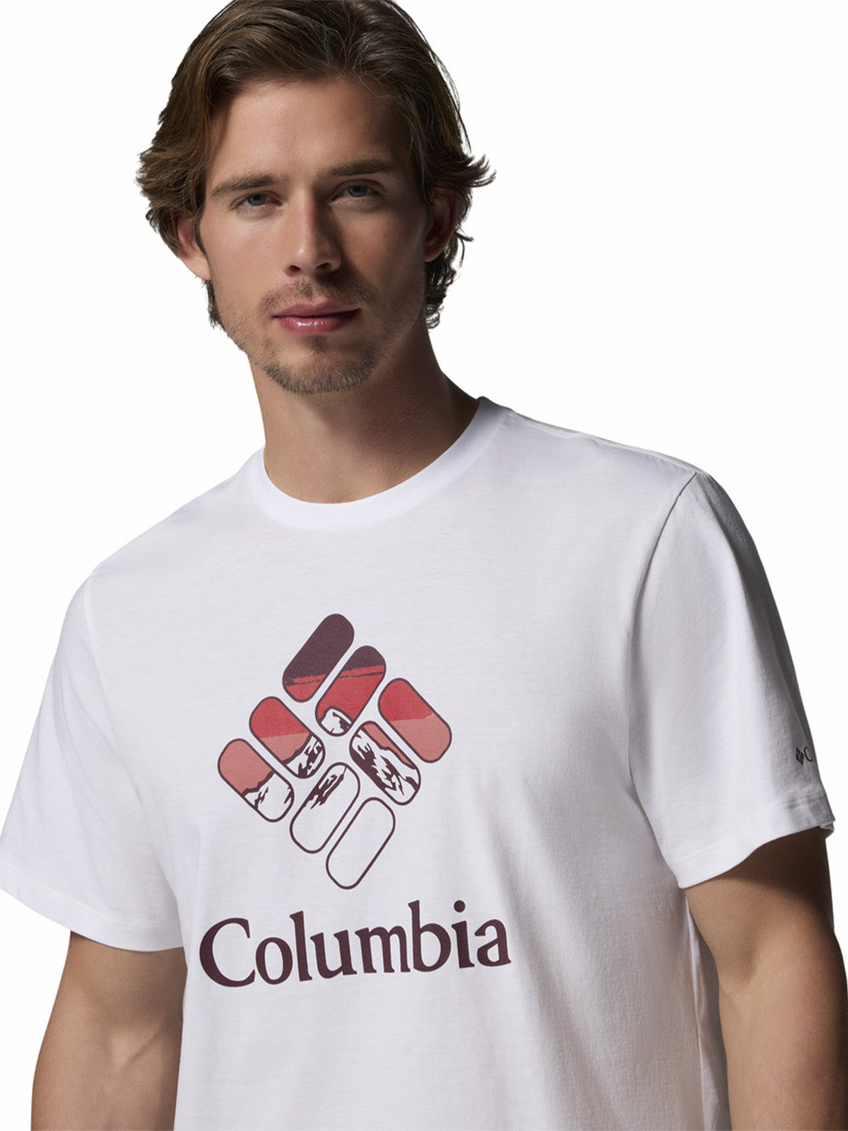 Polera Manga Corta Hombre Seasonal Graphic T Blanco Columbia