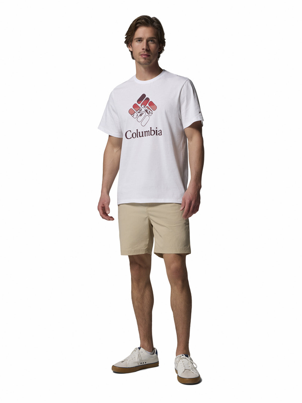 Polera Manga Corta Hombre Seasonal Graphic T Blanco Columbia