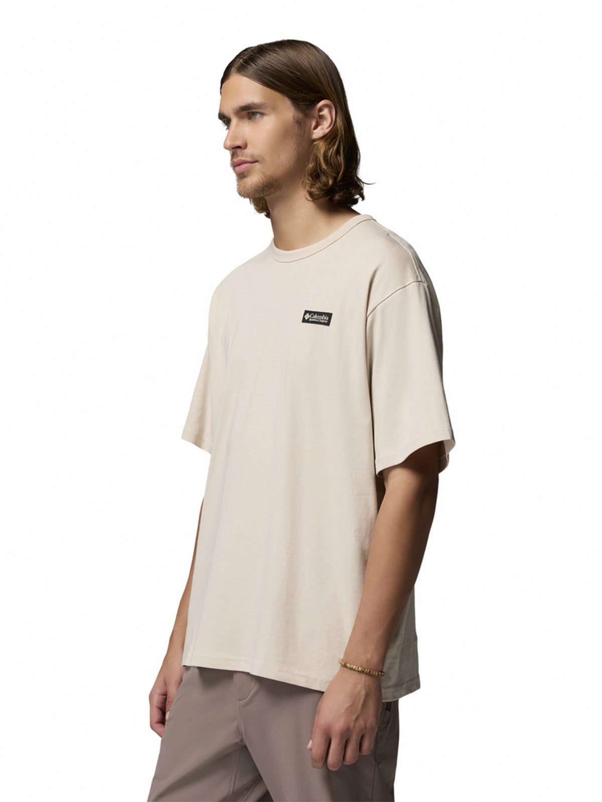 Polera Manga Corta Hombre Heavyweight Iconic Gris Columbia