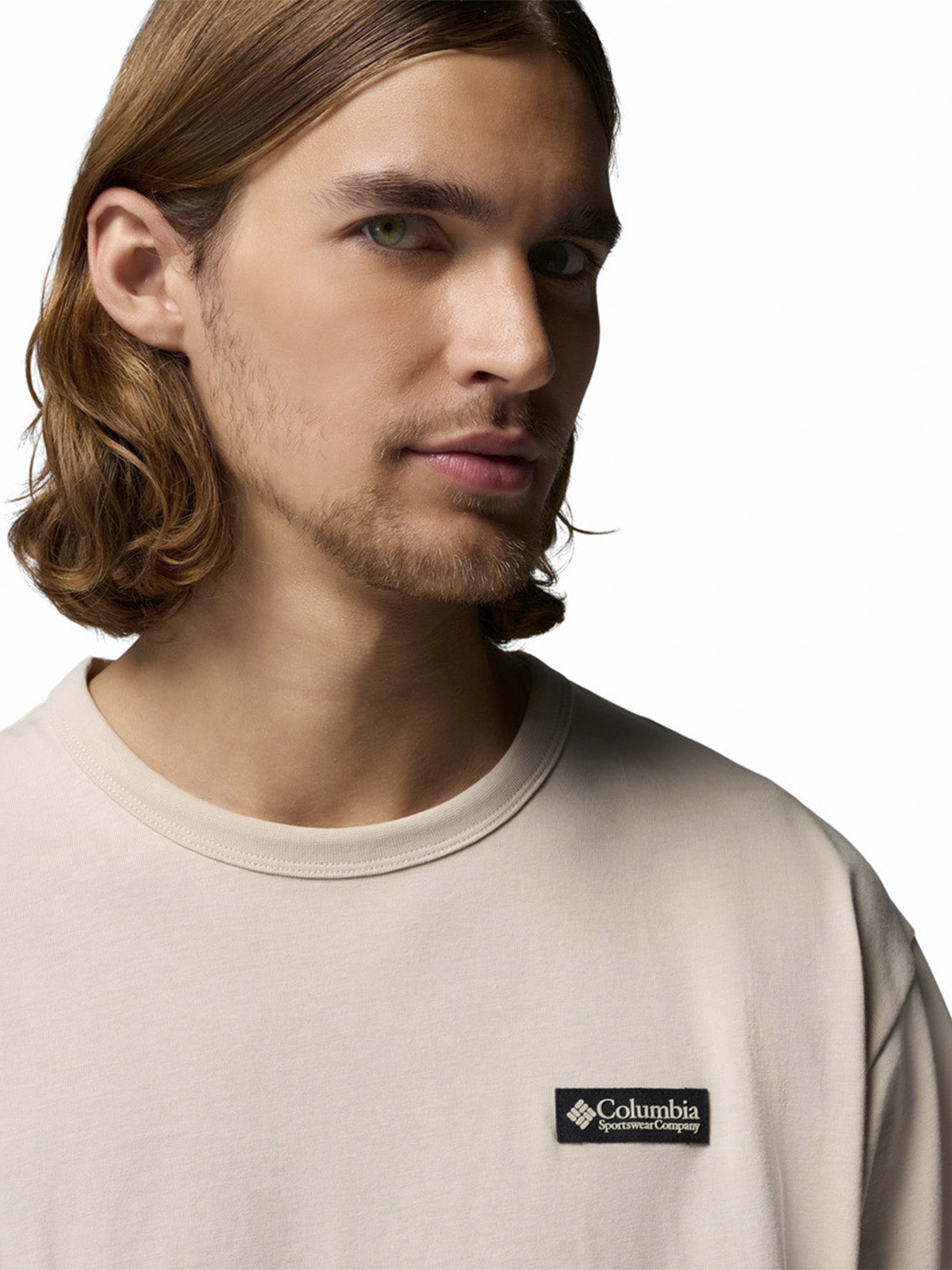 Polera Manga Corta Hombre Heavyweight Iconic Gris Columbia