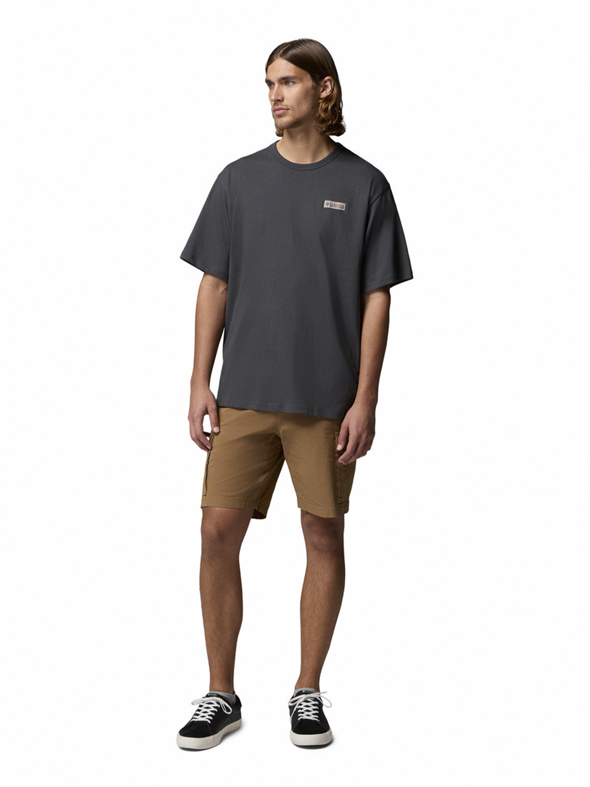 Polera Manga Corta Hombre Heavyweight Iconic Gris Columbia