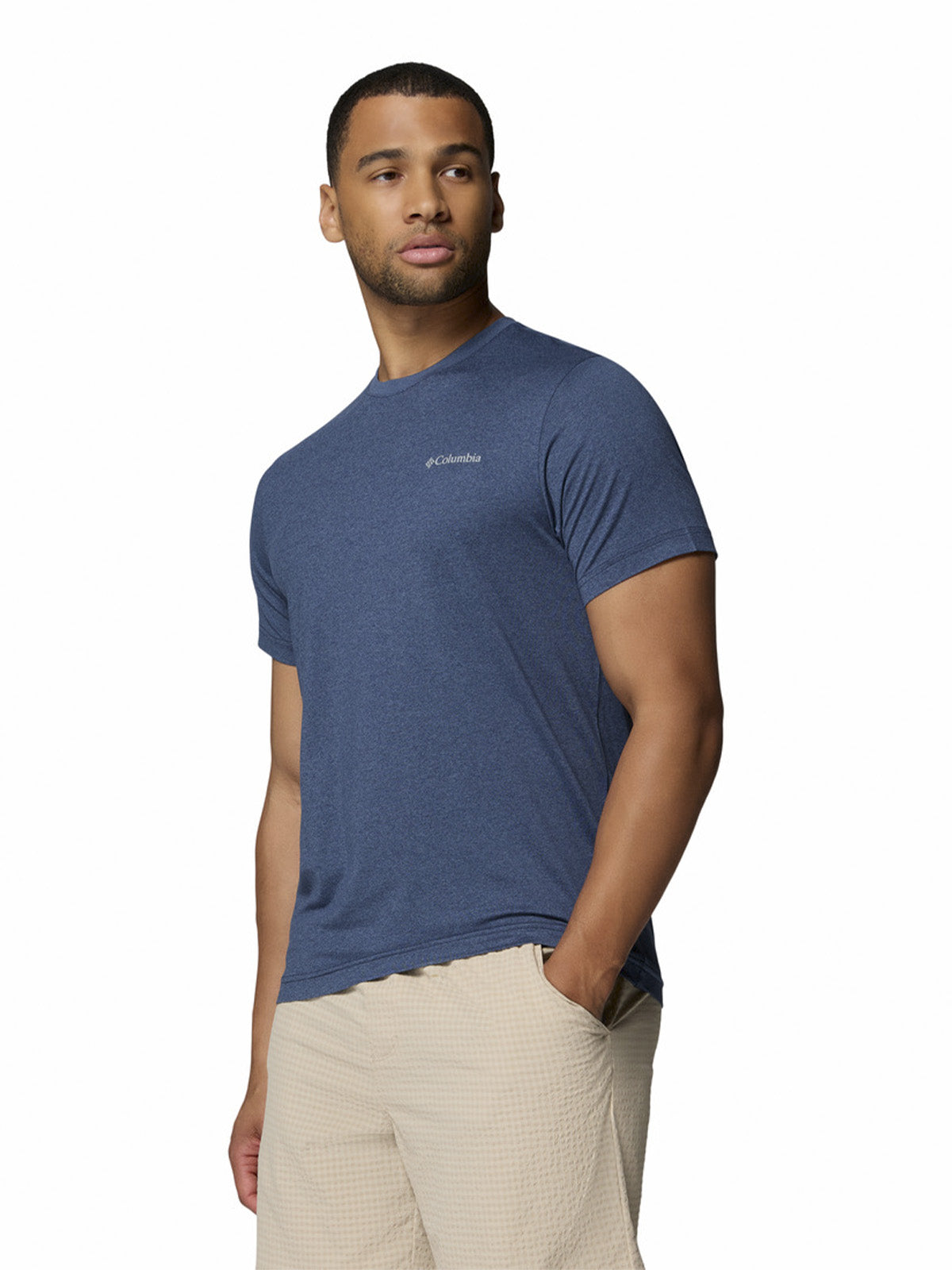 Polera Manga Corta Hombre Parsons Point Azul Columbia