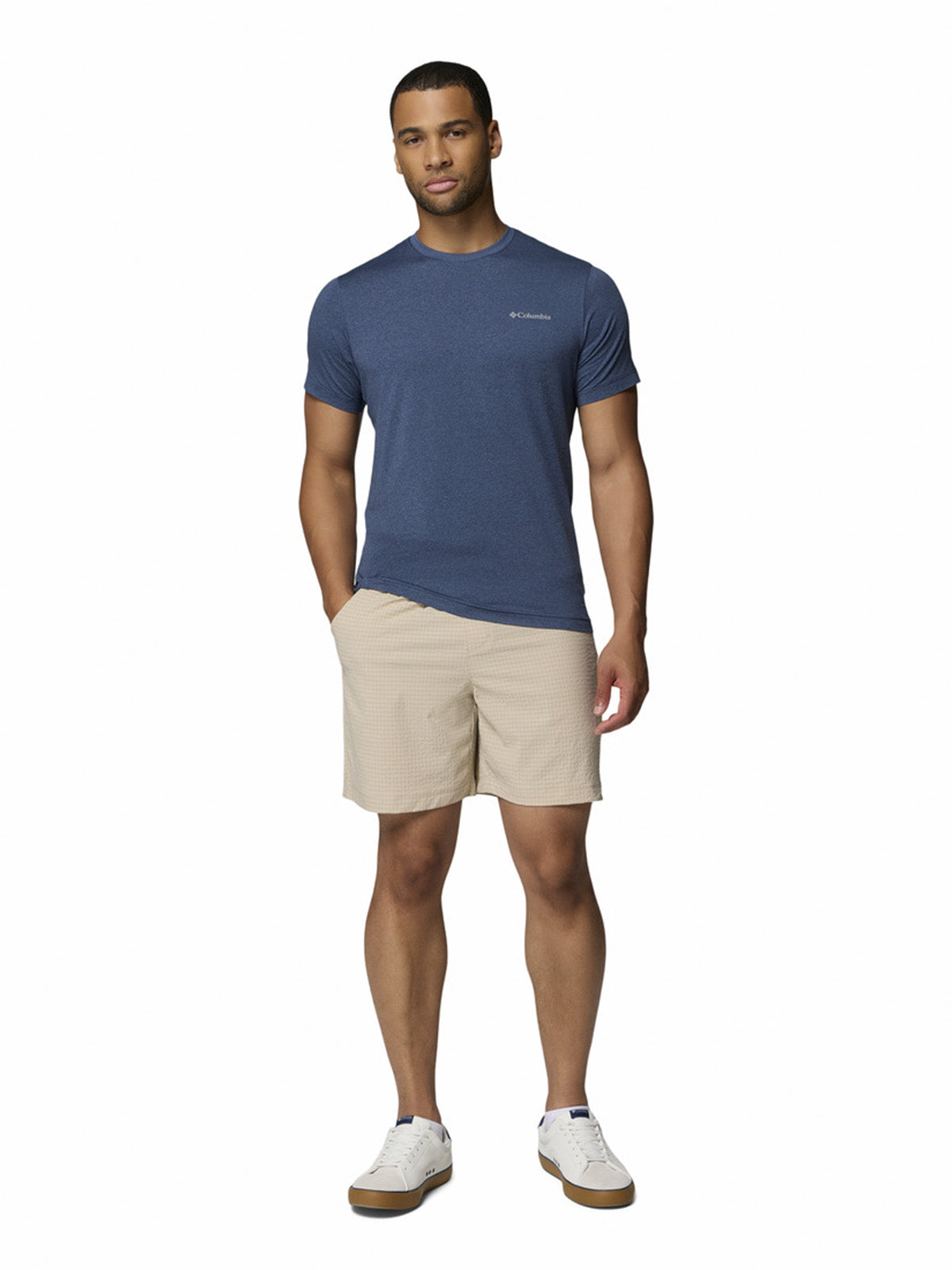 Polera Manga Corta Hombre Parsons Point Azul Columbia
