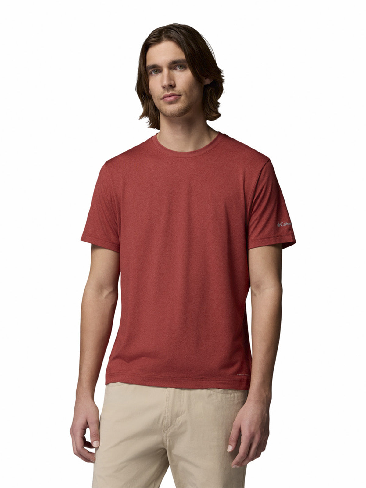 Polera Manga Corta Hombre Parsons Point Rojo Columbia