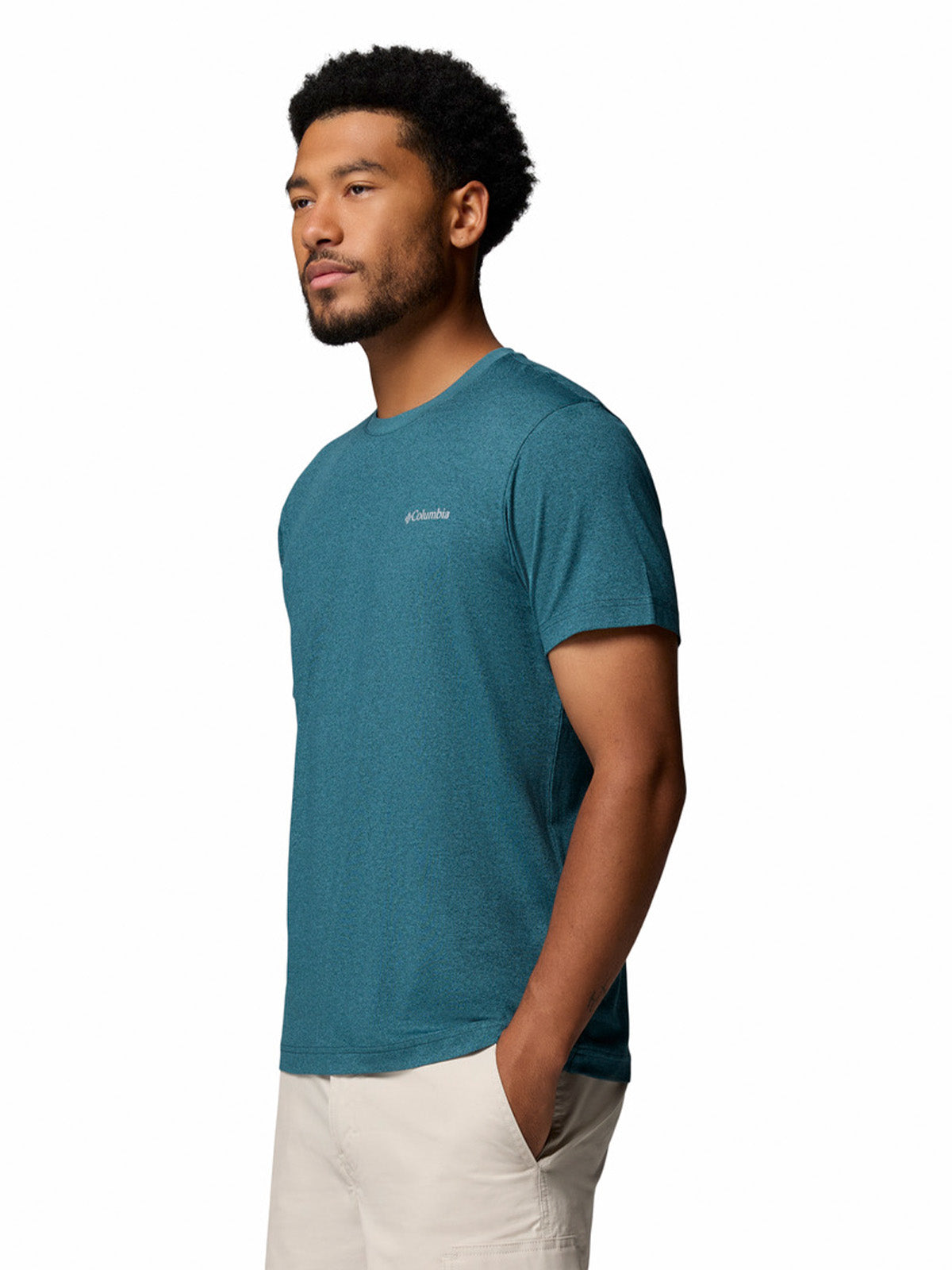 Polera Manga Corta Hombre Parsons Point Azul Everblue Columbia