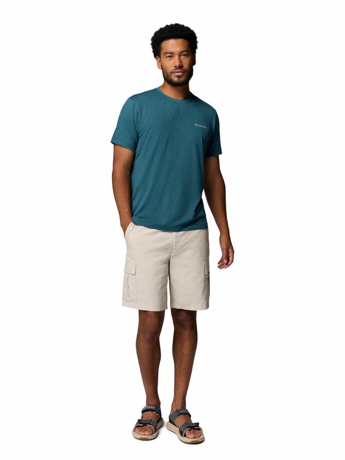 Polera Manga Corta Hombre Parsons Point Azul Everblue Columbia