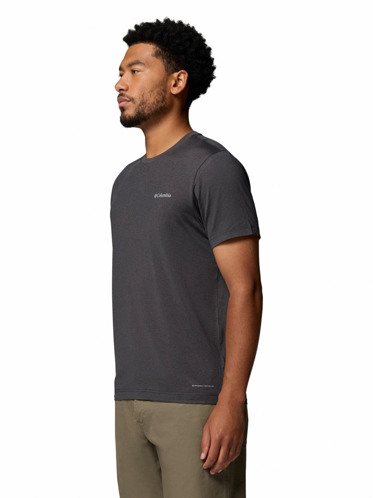 Polera Manga Corta Hombre Parsons Point Negro Columbia