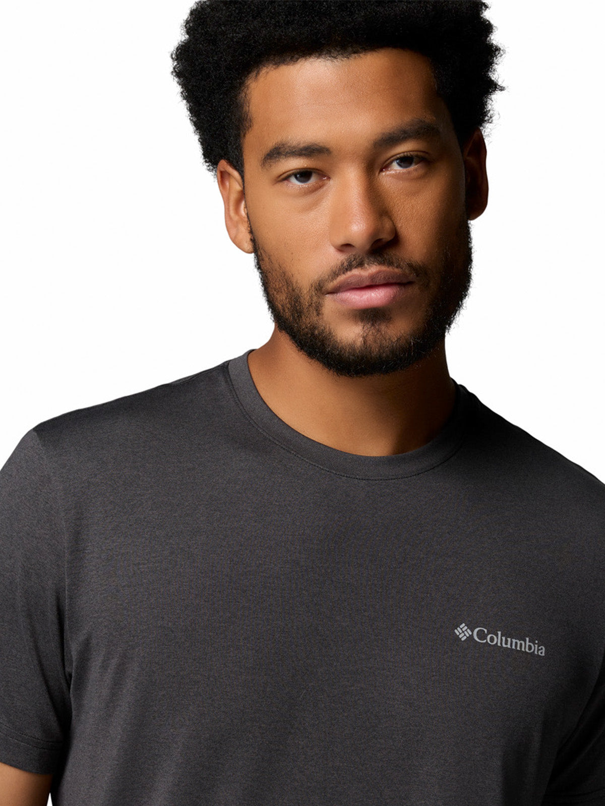 Polera Manga Corta Hombre Parsons Point Negro Columbia