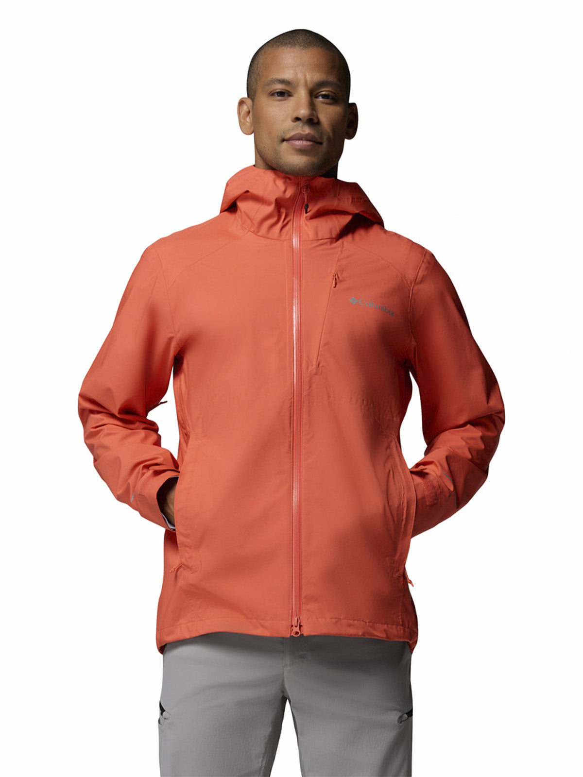 Cortaviento Hombre Trailborne 2.5L Naranjo Columbia