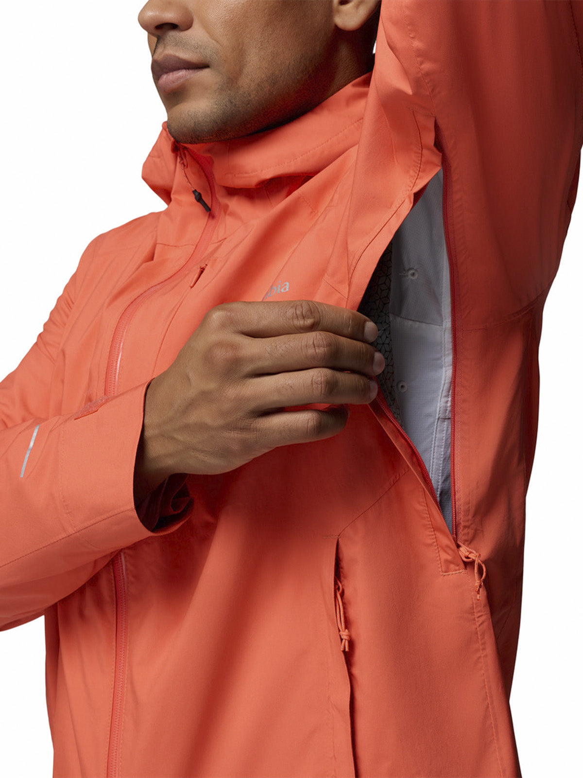 Cortaviento Hombre Trailborne 2.5L Naranjo Columbia