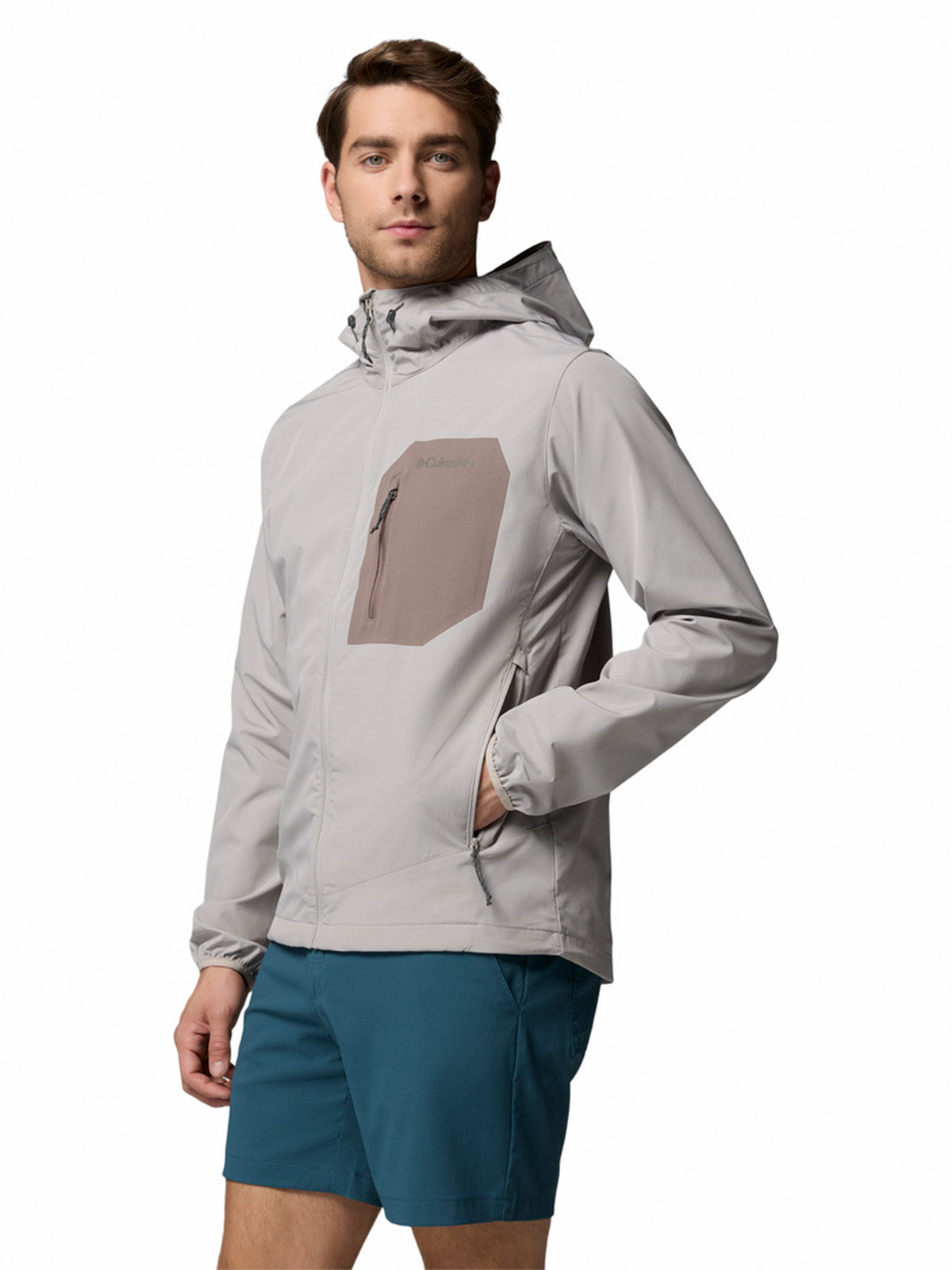 Softshell Hombre Tall Heights III Hoodied Gris Columbia