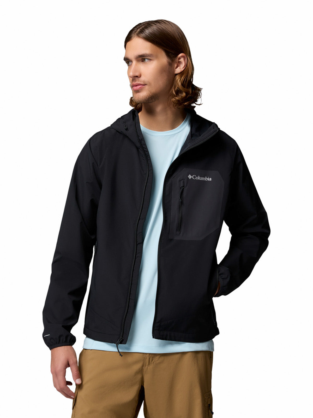Softshell Hombre Tall Heights III Hoodied Negro Columbia