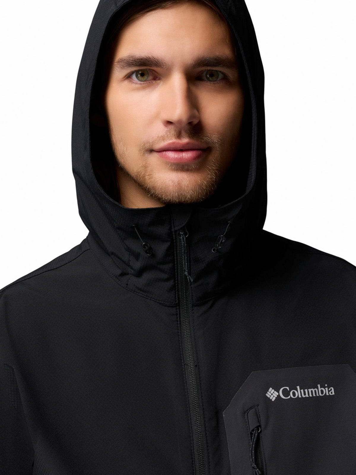 Softshell Hombre Tall Heights III Hoodied Negro Columbia