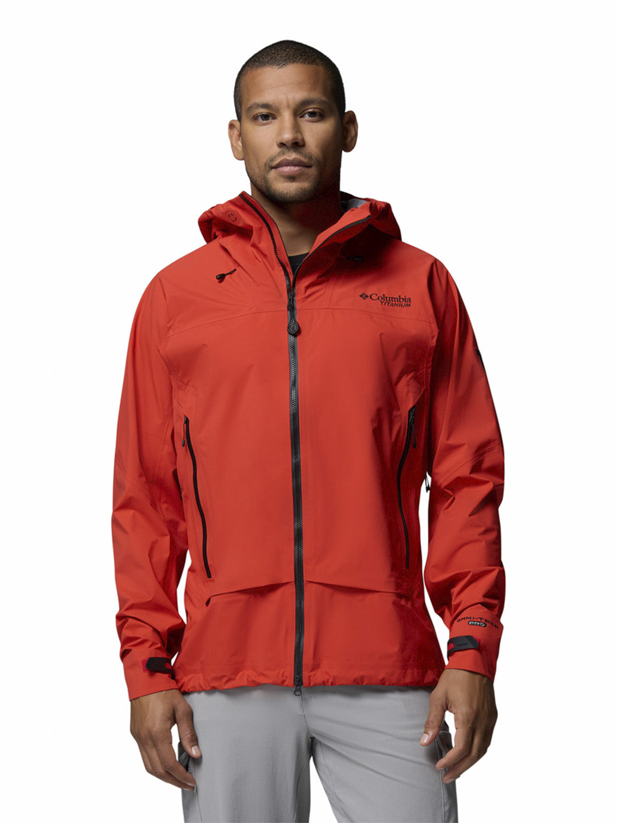 Cortaviento Hombre Saudan Pro 3L Naranjo Columbia