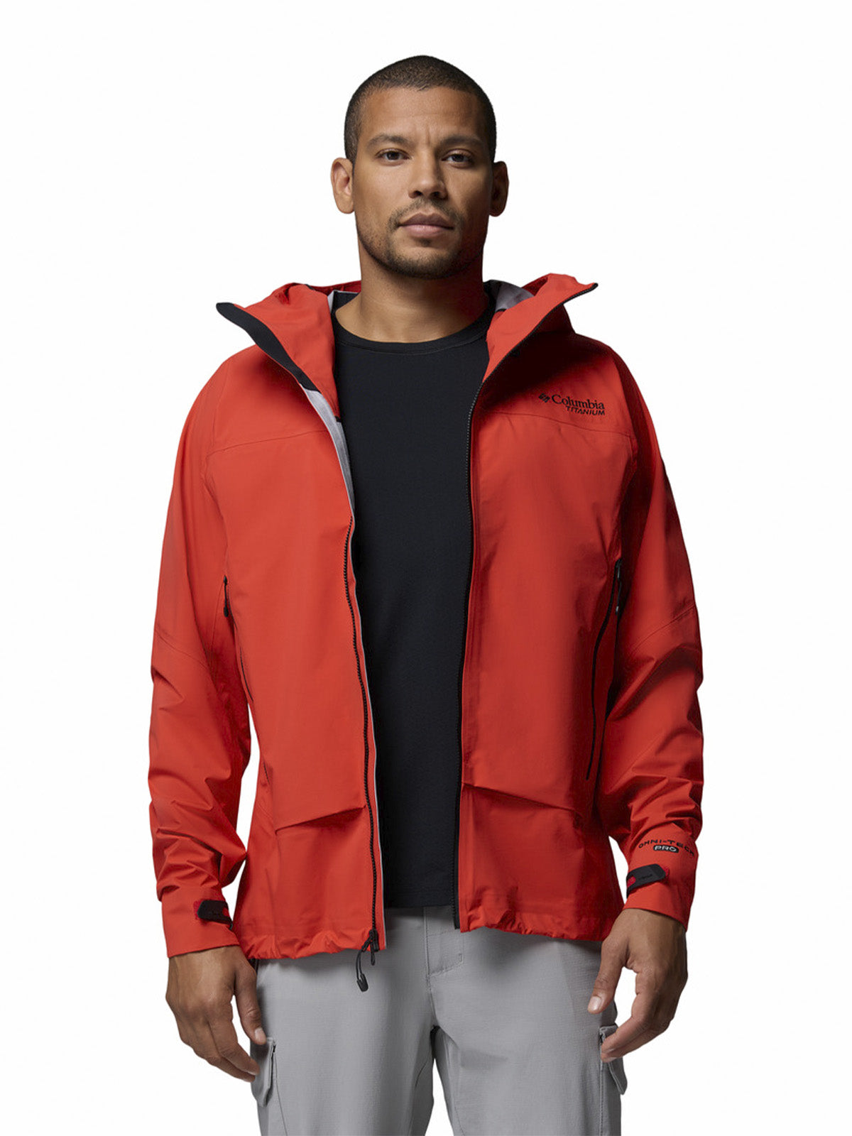 Cortaviento Hombre Saudan Pro 3L Naranjo Columbia