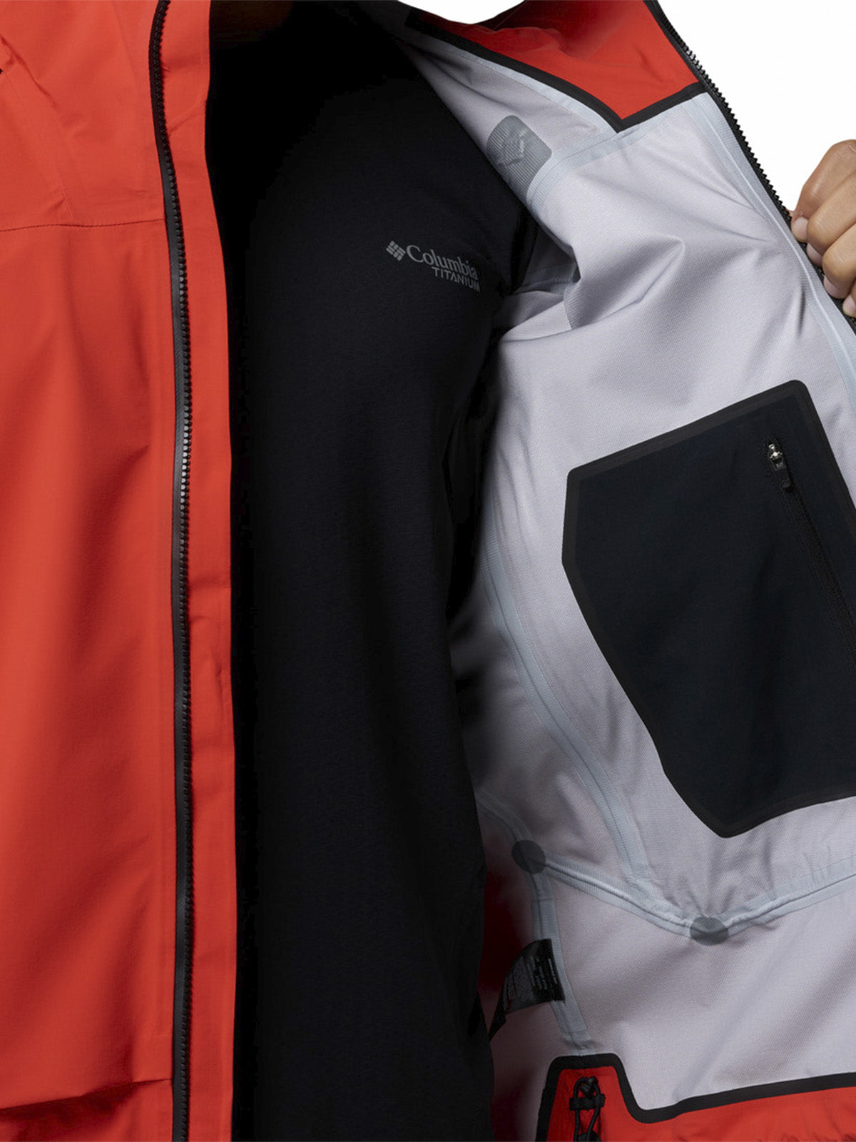Cortaviento Hombre Saudan Pro 3L Naranjo Columbia