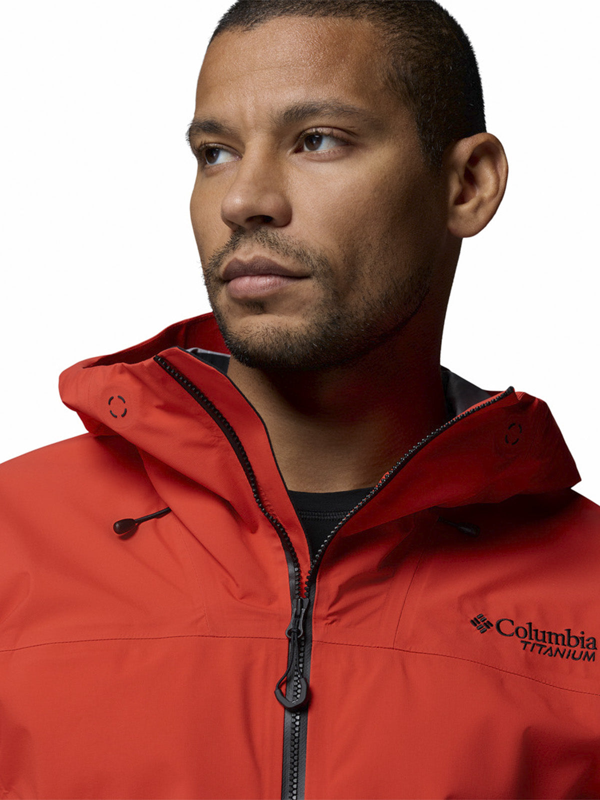Cortaviento Hombre Saudan Pro 3L Naranjo Columbia