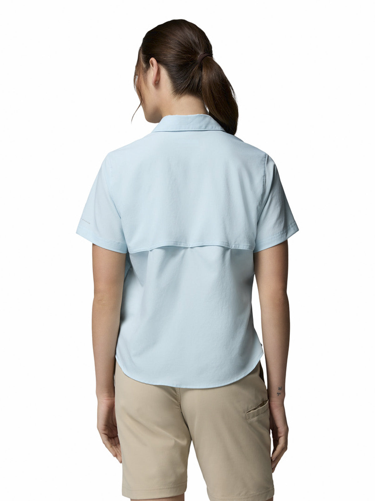 Blusa Manga Corta Mujer Silver Rid Utility Celeste Columbia