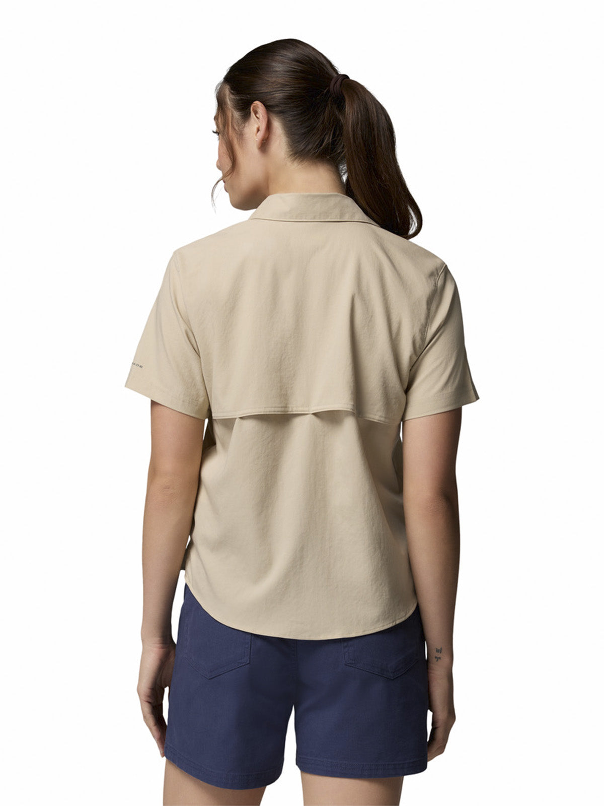 Blusa Manga Corta Mujer Silver Rid Utility Beige Columbia