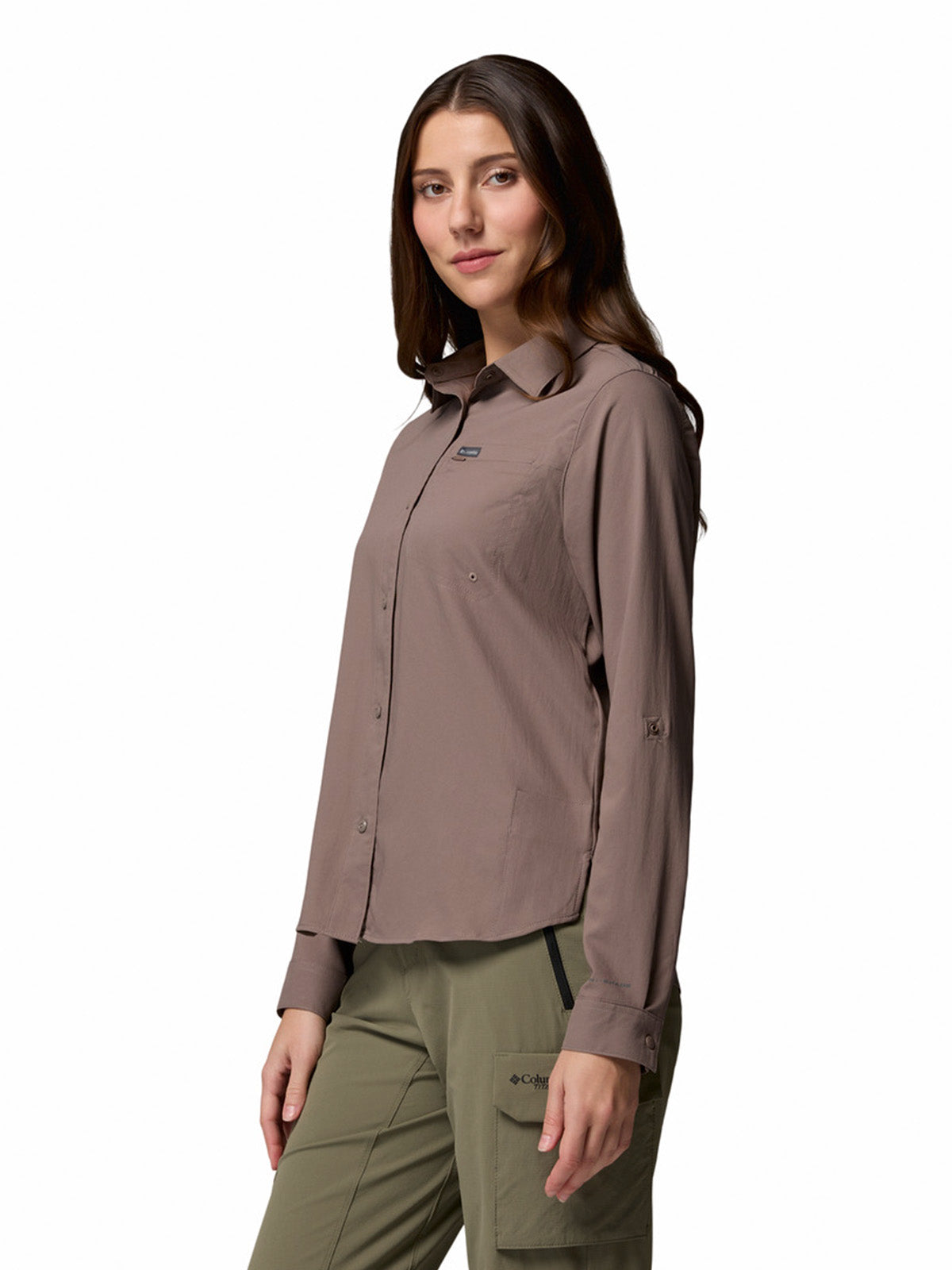 Blusa Manga Larga Mujer Silver Ridge Utility Gris Columbia