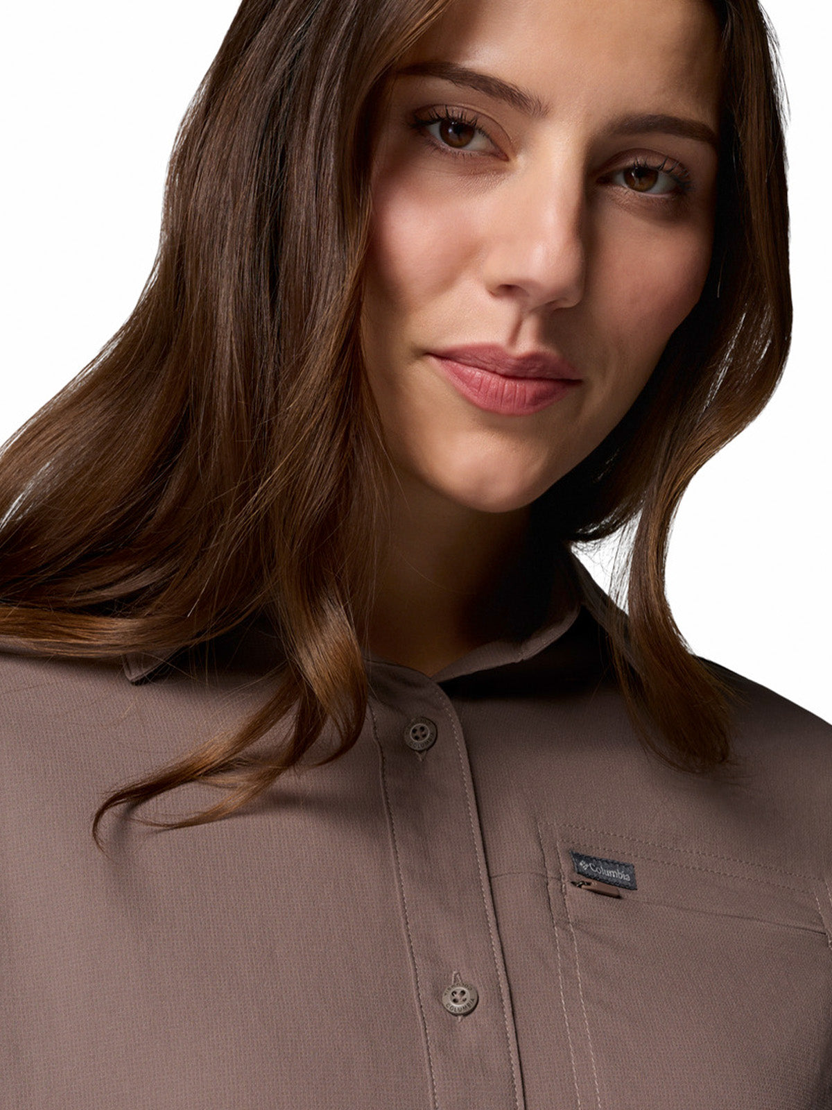 Blusa Manga Larga Mujer Silver Ridge Utility Gris Columbia