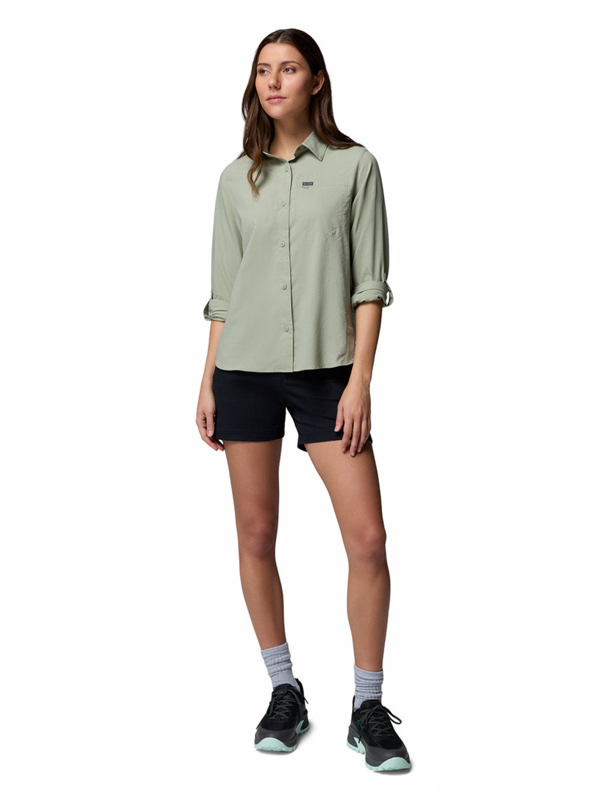 Blusa Manga Larga Mujer Silver Ridge Utility Beige Safari Columbia