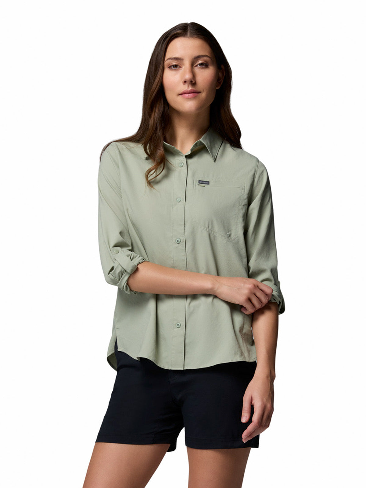 Blusa Manga Larga Mujer Silver Ridge Utility Beige Safari Columbia