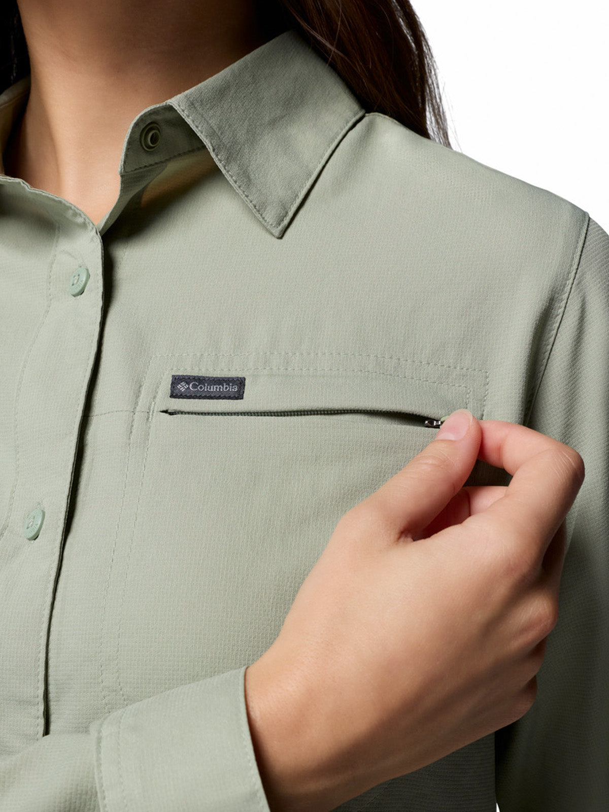 Blusa Manga Larga Mujer Silver Ridge Utility Beige Safari Columbia
