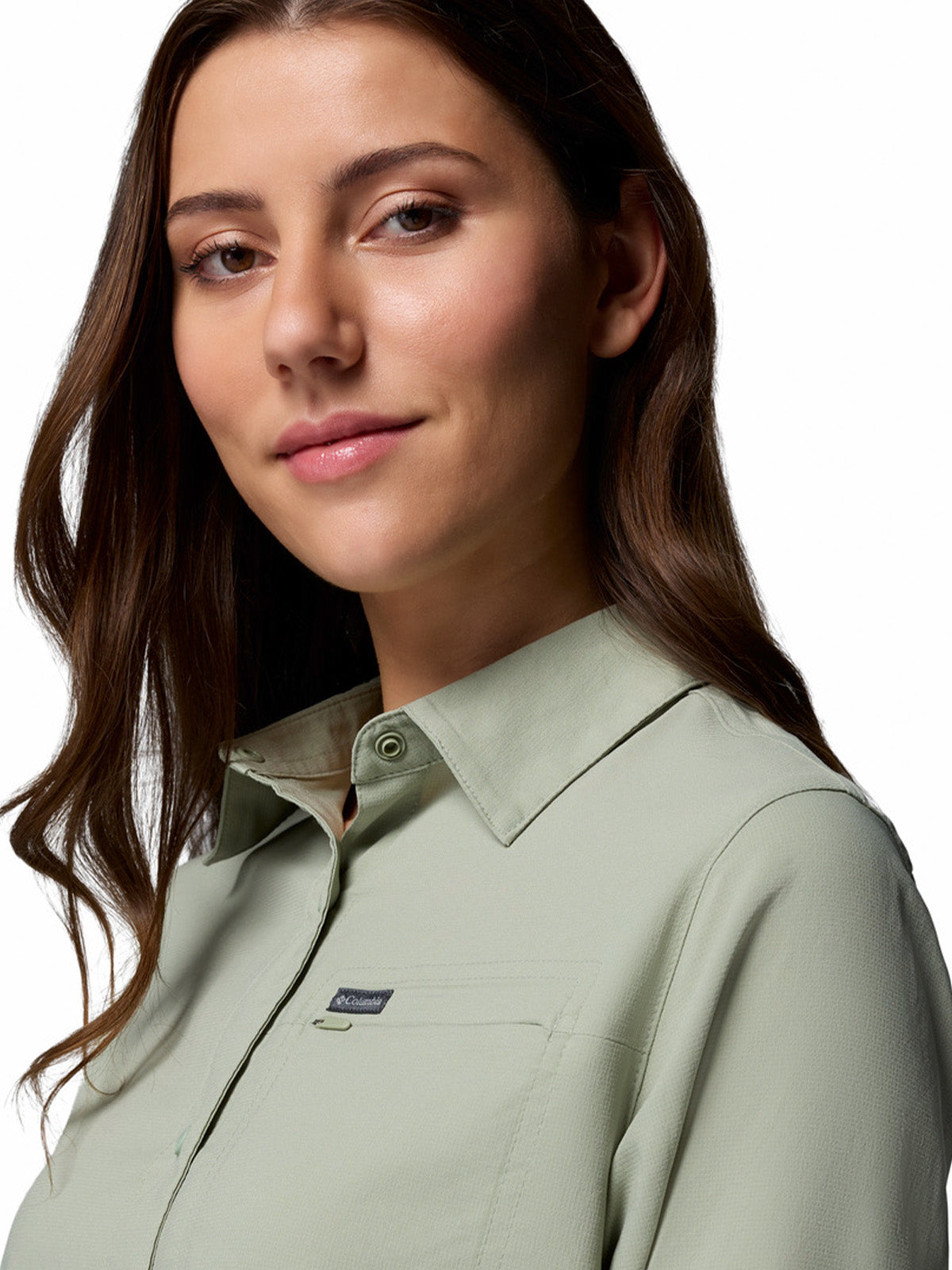 Blusa Manga Larga Mujer Silver Ridge Utility Beige Safari Columbia