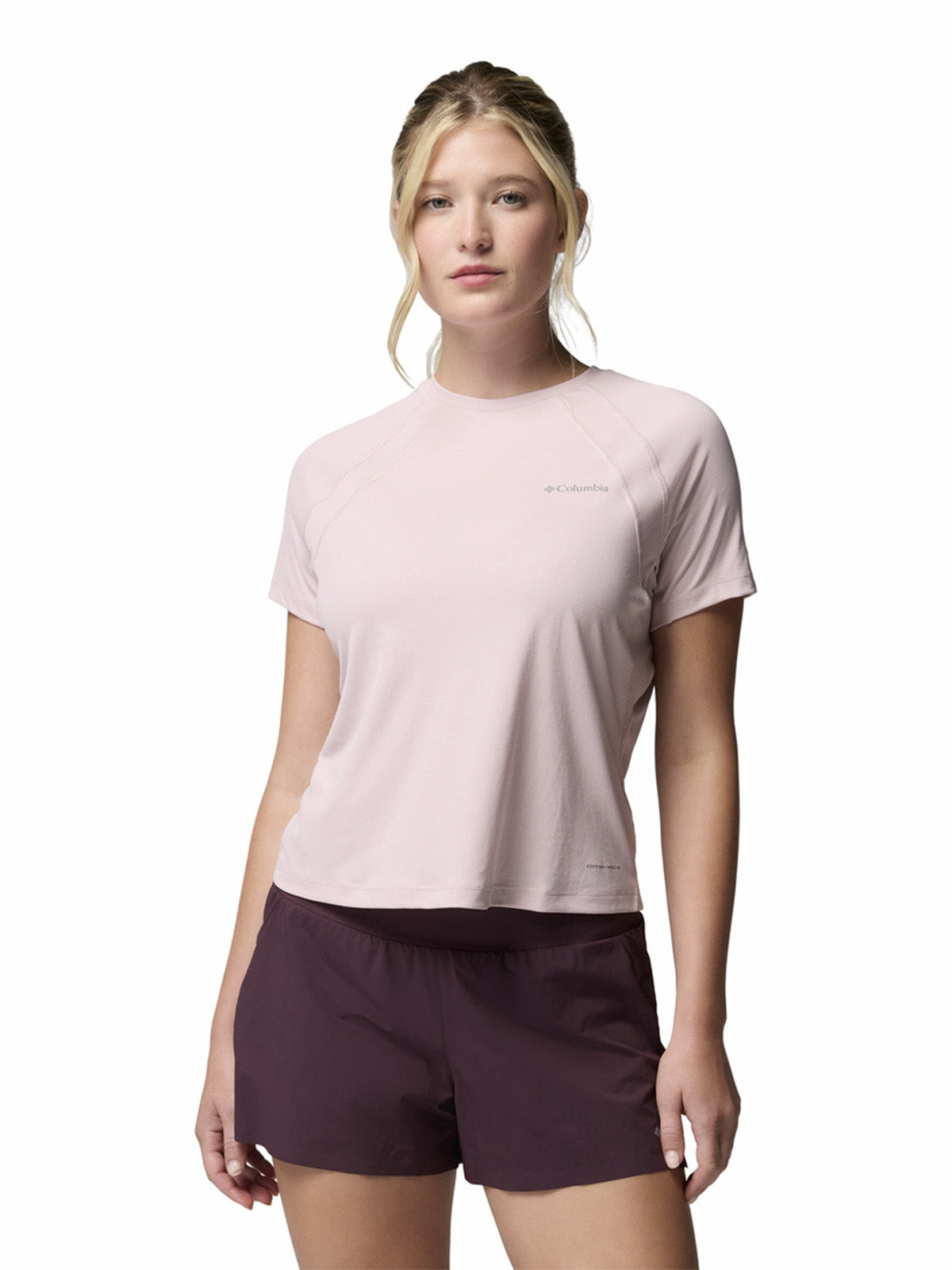 Polera Manga Corta Mujer Stealth Spring Tee Rosado Columbia