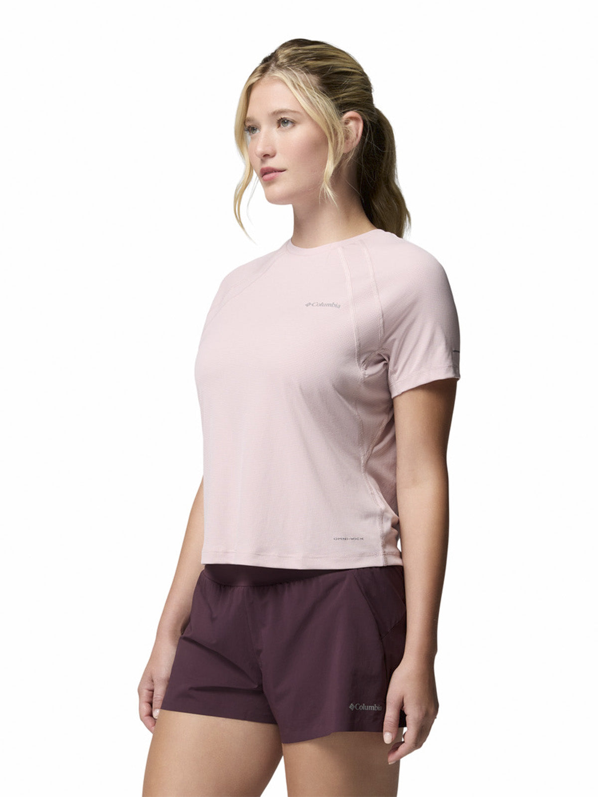 Polera Manga Corta Mujer Stealth Spring Tee Rosado Columbia