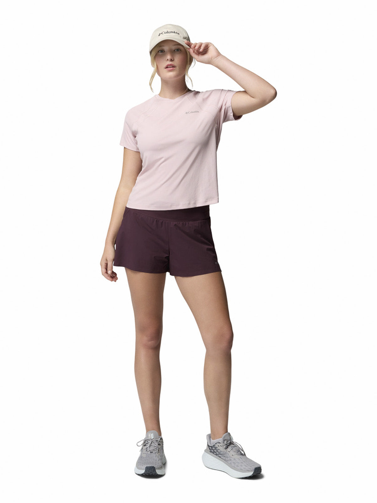 Polera Manga Corta Mujer Stealth Spring Tee Rosado Columbia