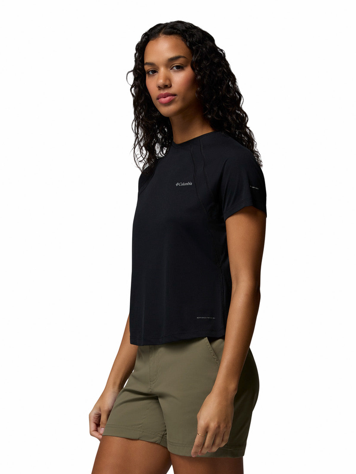 Polera Manga Corta Mujer Stealth Spring Negro Columbia