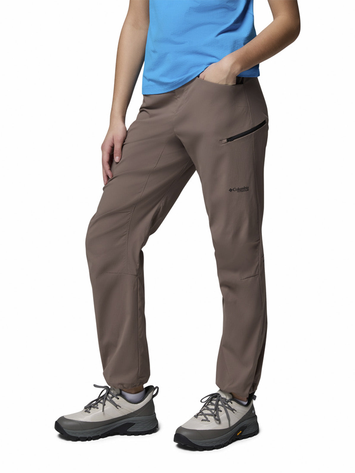 Pantalon Mujer Cosmiques Pro Gris Columbia