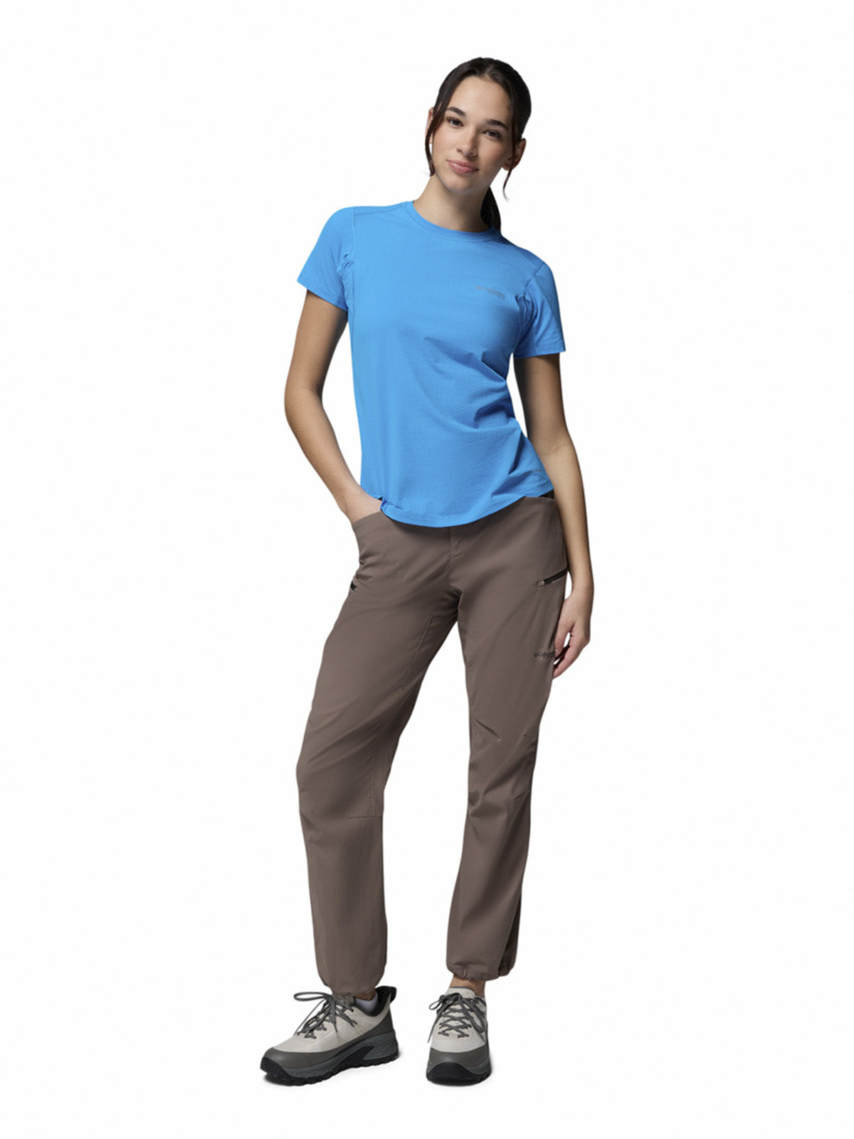 Pantalon Mujer Cosmiques Pro Gris Columbia