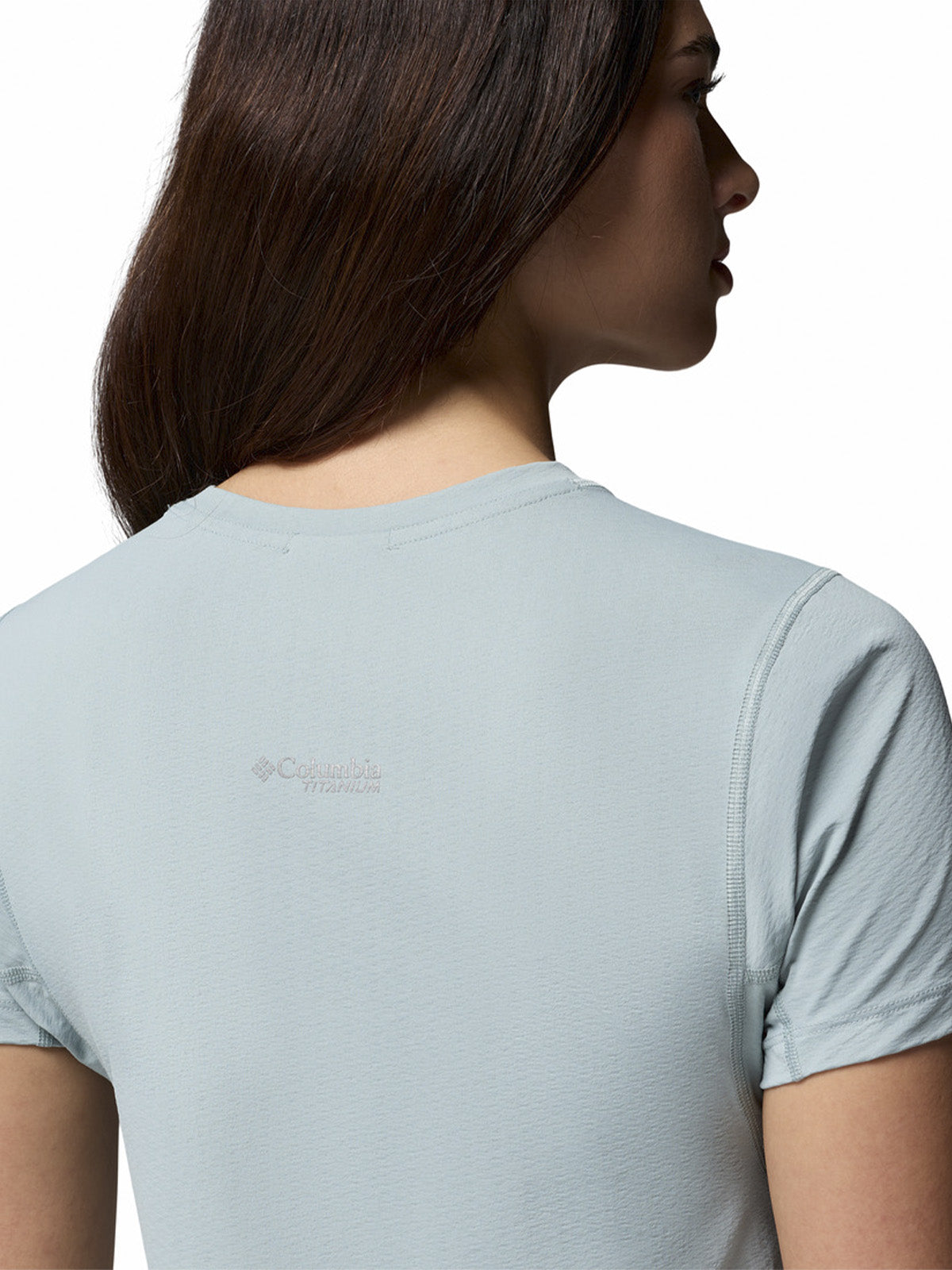 Polera Manga Corta Mujer Diamond Peak Celeste Columbia