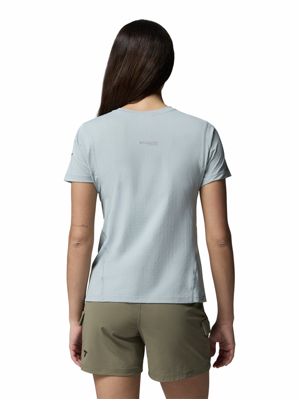 Polera Manga Corta Mujer Diamond Peak Celeste Columbia