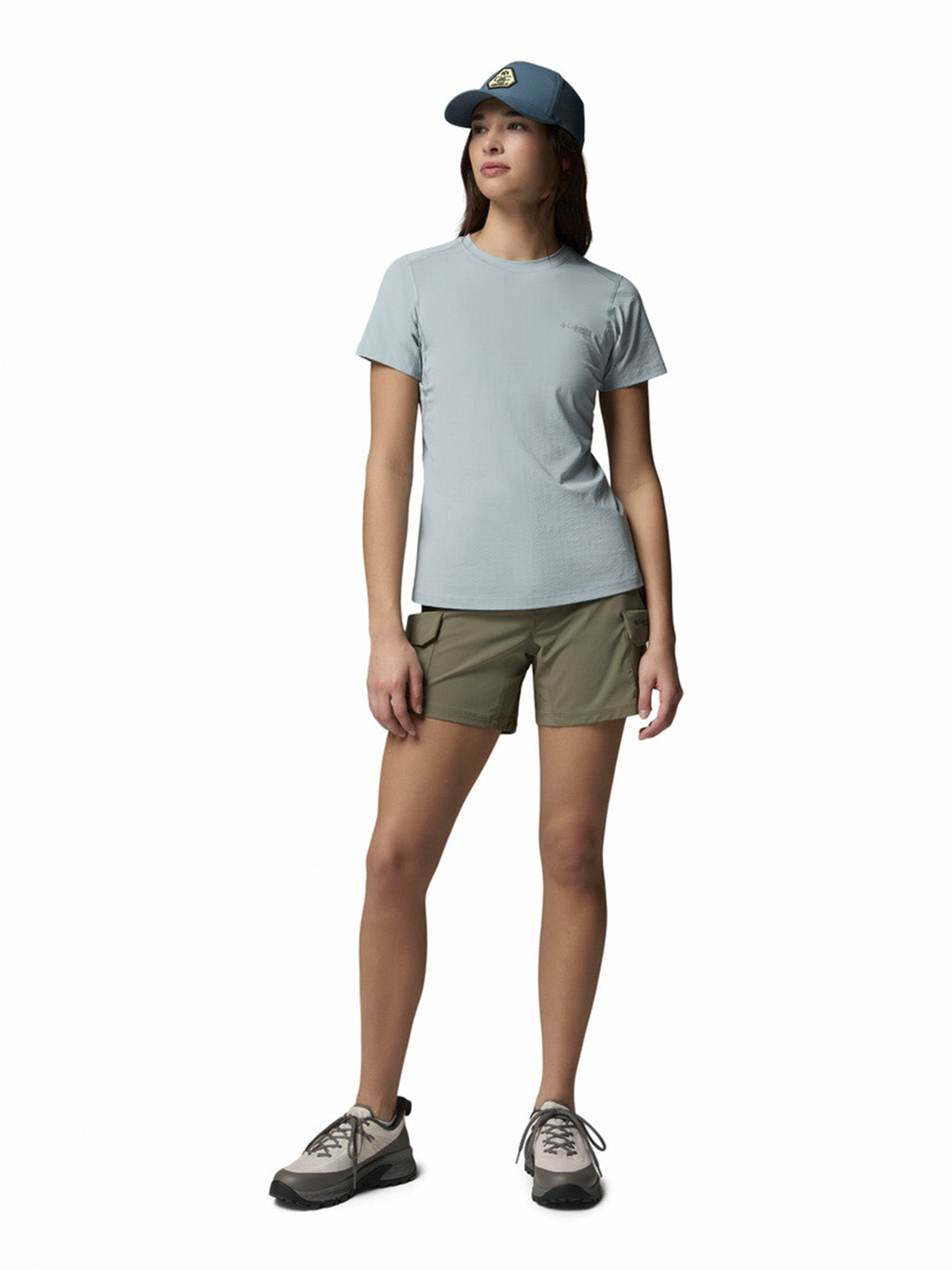 Polera Manga Corta Mujer Diamond Peak Celeste Columbia